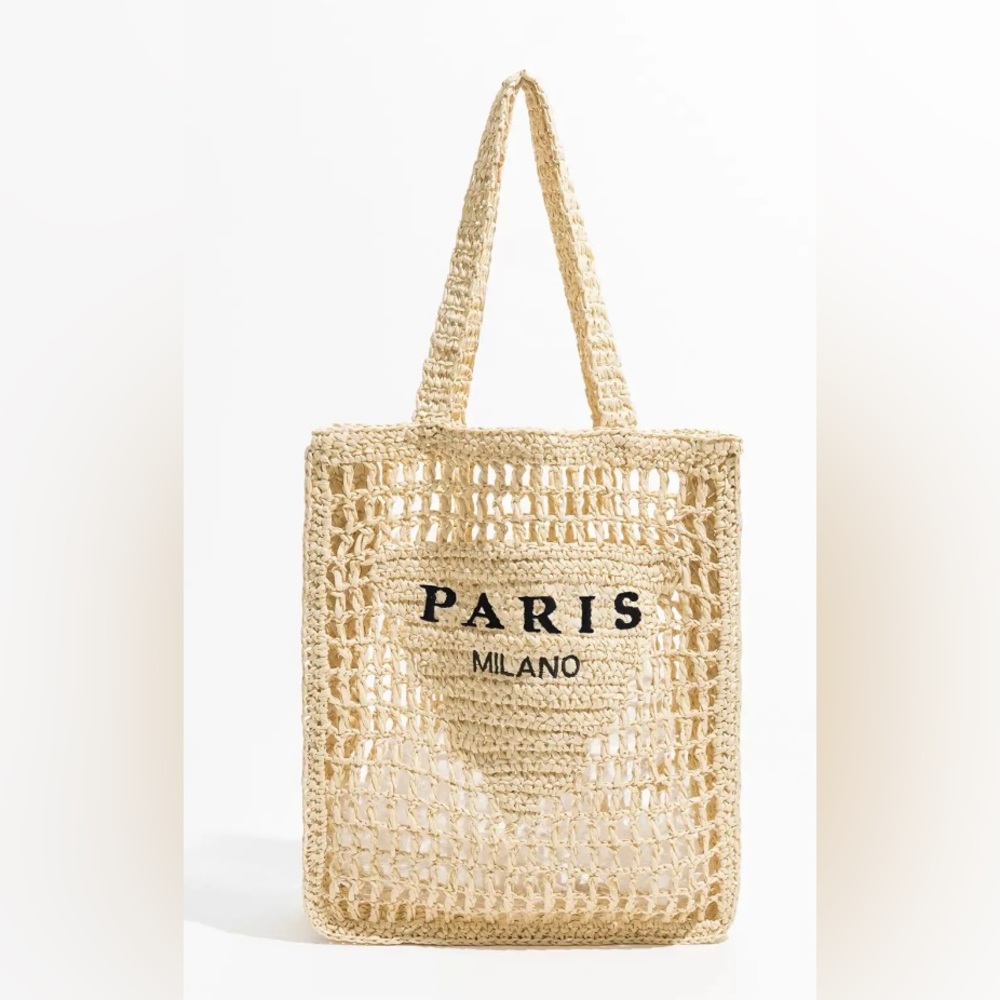 NWOT: Summer Straw Paris Tote